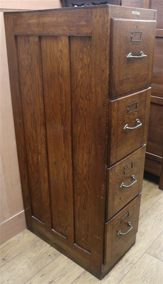 A filing cabinet, H.136cm